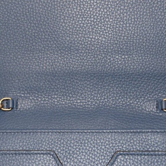 Gucci Grained Leather Soho Wallet Chain Bag - Blue - Picture 11 of 14